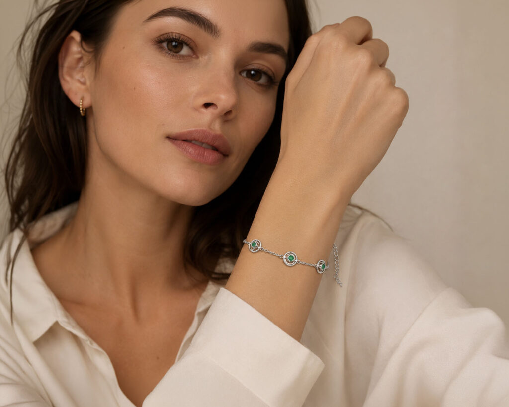 Pulsera Esmeralda elegante - Aurelya Jewels
